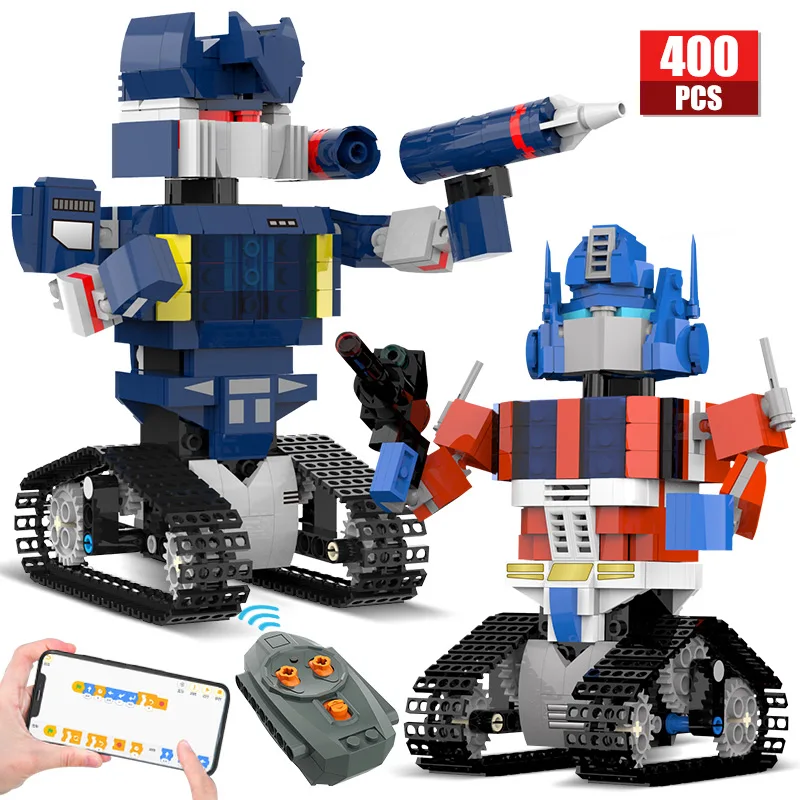 City Technical Transformation RC Robot Track Building Blocks APP Remote Control Mechanical Vehicle Bricks Toys For Kids Gifts | Игрушки и