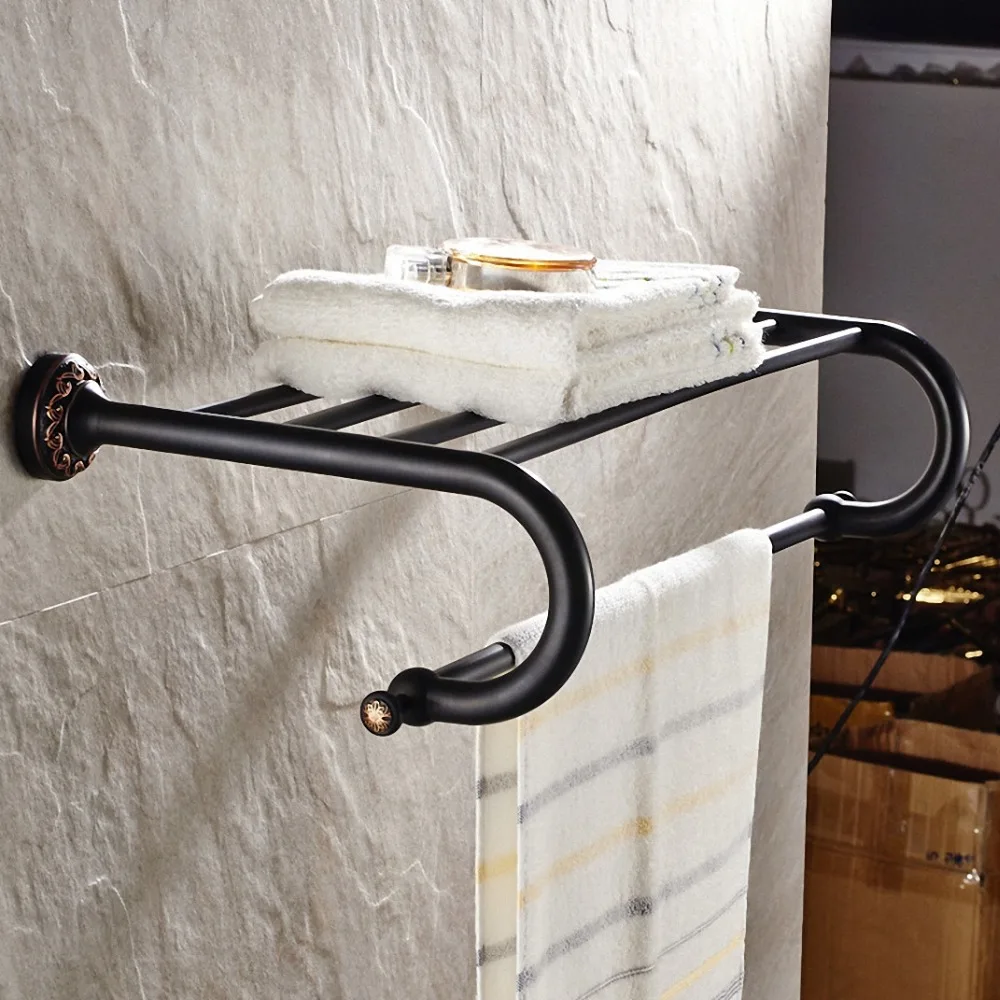 Description Picture 4 of itemModern Black Wall Mounted Bath Hardware Set Luxury Brass Clothes Hooks Toilet Paper Holder Towel Bars Bathroom Accessories Set