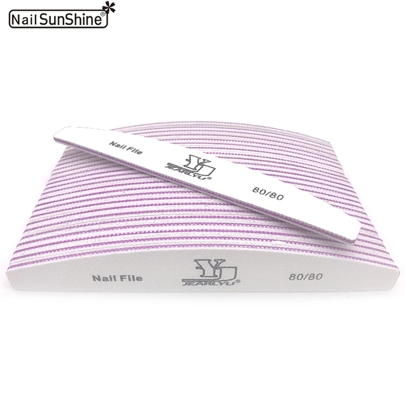 

50Pcs/lot Portable Double Sided Nail Files Sanding Buffer Pedicure lima unghie Manicure Professional Nail Beauty Tools Nail File