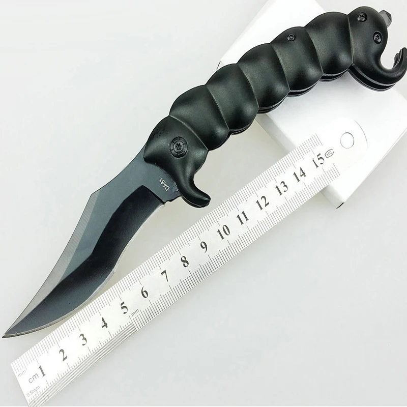 

Karambit Tactical Folding Black Blade Hunting Knife Fruit Small Straight Mini Handle EDC Pocket Outdoor Tools Camping Survival