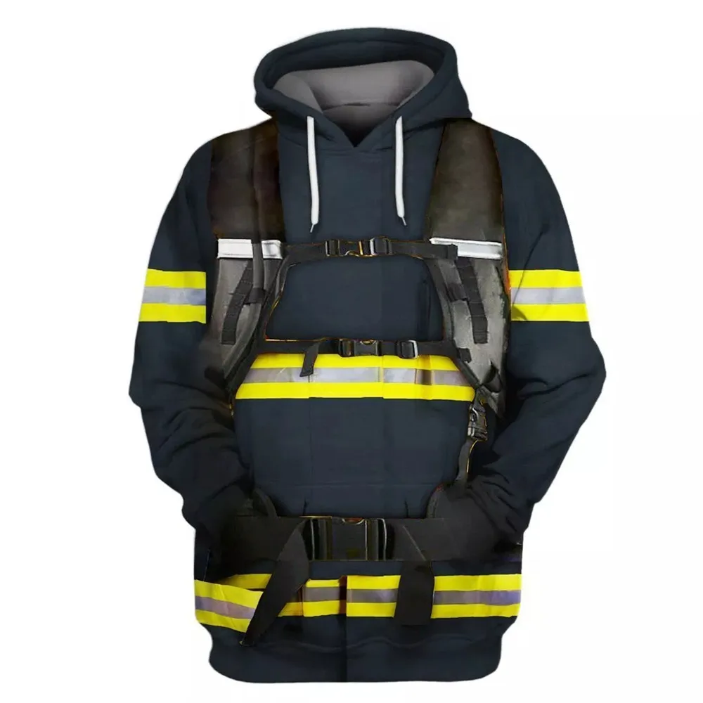 

Anime Enn Enn No Shouboutai Fire Force Uniform Outfit Cosplay 3D Print Hoodie Unisex Sweatshirt Jacket on Firemen costume