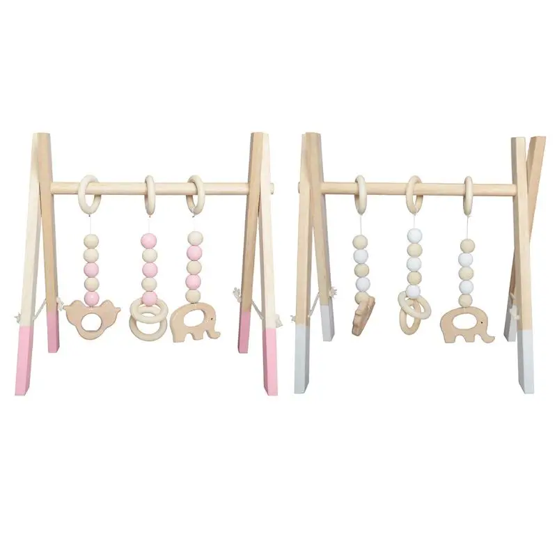 

Nordic Wooden Newborn Fitness Rack Children Room Decorative Toy Photography Prop F3ME