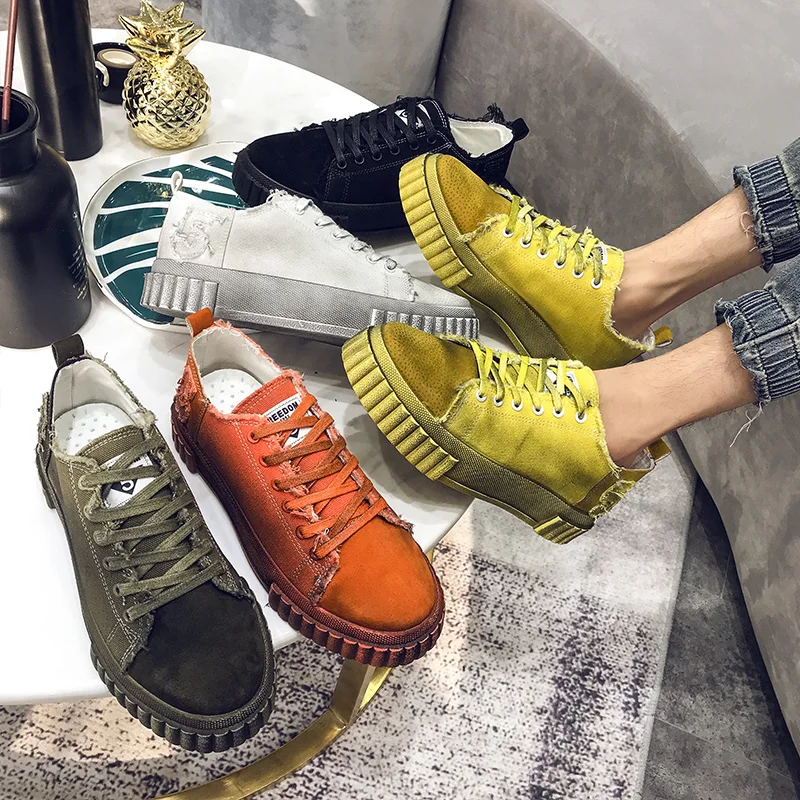

QWEDF Men Shoes Spring Autumn Casual Leather Flat Shoes Lace-up Low Top White Male Sneakers tenis masculino adulto NY-31