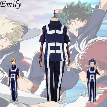 

Anime My Hero Academia Boku Hero Cosplay Costume Men Women School Uniform Gym Suit Tshirt Pants Midoriya Izuku Todoroki Shouto