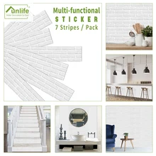Funlife 21x100cmx7pcs White Brick Pattern Self adhesive Kitchen Bathroom Tile Sticker Home decor Functional Wall Sticker MF025 Home Decor Funlife 21x100cmx7pcs White Brick Pattern Self adhesive Kitchen Bathroom Tile Sticker Home decor Functional Wall Sticker MF025 Home Decor