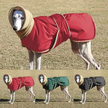 

Winter Warm Dog Jacket Coat with High Collar Waterproof Thick Dog Jacket Vest Windproof Outcoat for Medium Large Dogs Greyhound