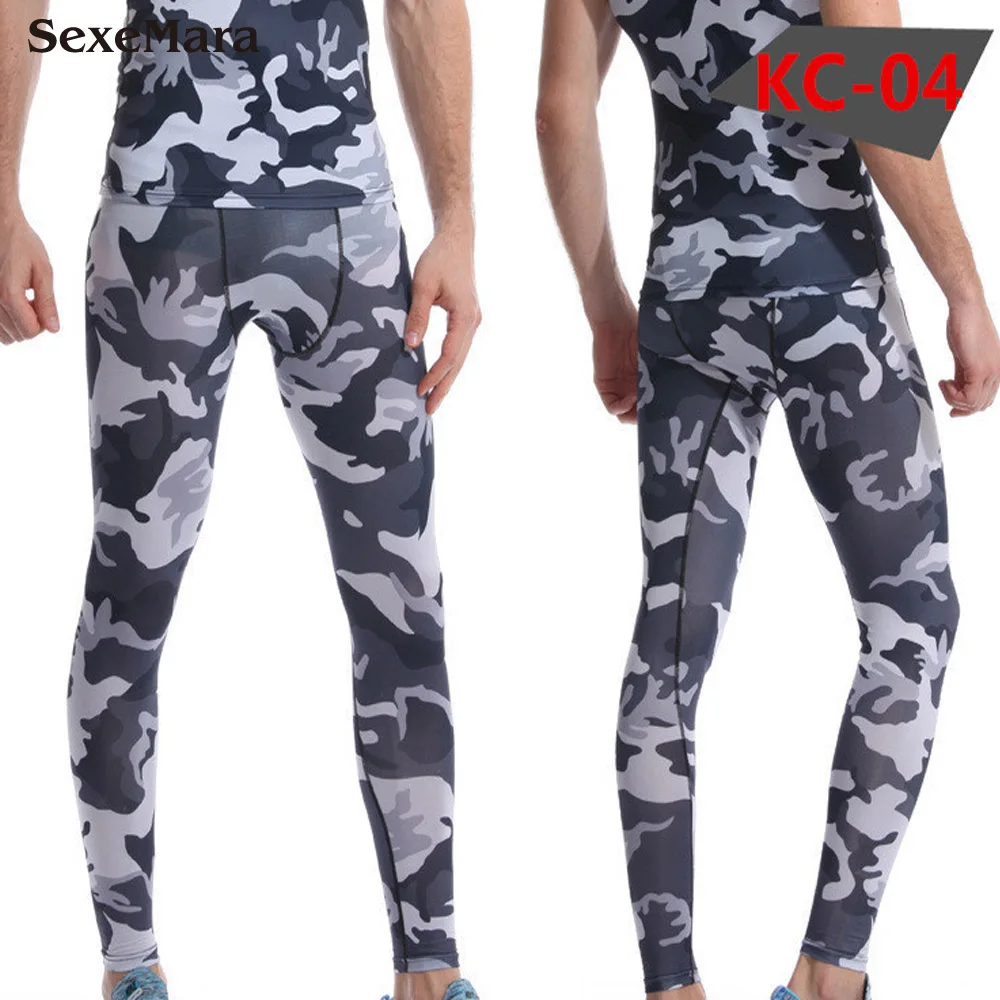 Новинка камуфляжные компрессионные брюки мужские спортивные колготки Cossfit