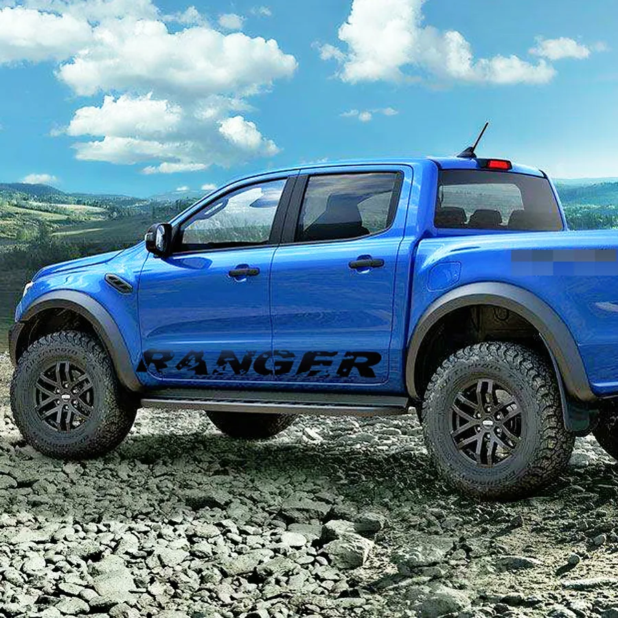 2 шт. градиентная боковая полоса для внедорожных автомобилей стикер Ford ranger 2012 2013
