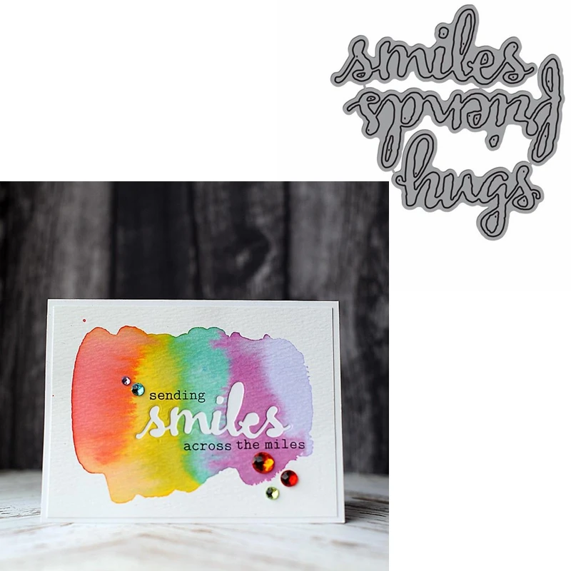 

Friends Smiles Hugs Words Die Cuts For Card Making Friends Smiles Hugs Words dies scrapbooking metal cutting dies new 2019