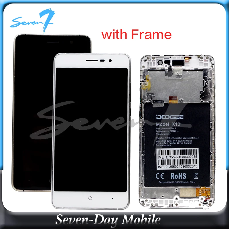 

5.0 inch LCD Display Touch Screen For Doogee X10 LCD Display Digitizer Assembly With Frame