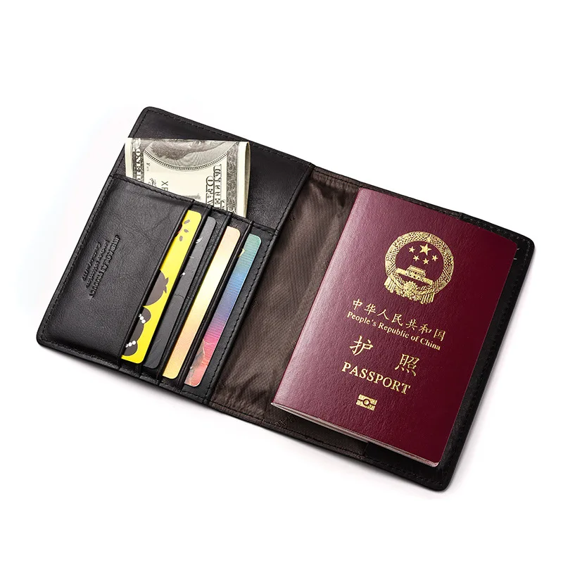 

Genuine Leather Wallet Men and Women Certificate Business Card Holder Wallet Card Purse Wallet Dropshipping