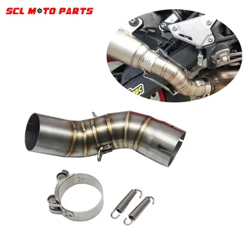 

ALconstar-Racing Motorcycle 51mm Exhaust Pipe Middle Link Pipe Full System Connect Pipe For Kawasaki Z900 2017 2018 Fit