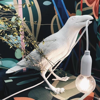 

Nordic Bird Lamp Resin Night Lamp Living Room Bedroom Bedside lamp Night Lights Modern Sconce Animals Decor Fixtures