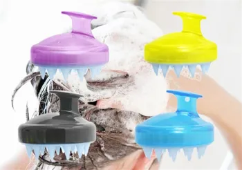 

New 50 pcs Comb Handheld 14 Colors Silicone Scalp Shampoo Massage Brush Washing Comb Shower Head Hair Mini Head Meridian
