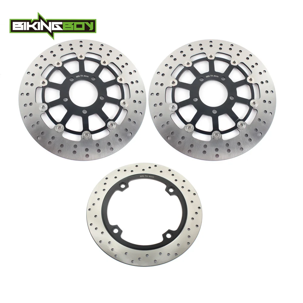 BIKINGBOY для KAWASAKI KLV 1000 2004 2005 2006 2007 04 05 06 07 волнистые/круглый спереди и сзади тормозные диски роторы