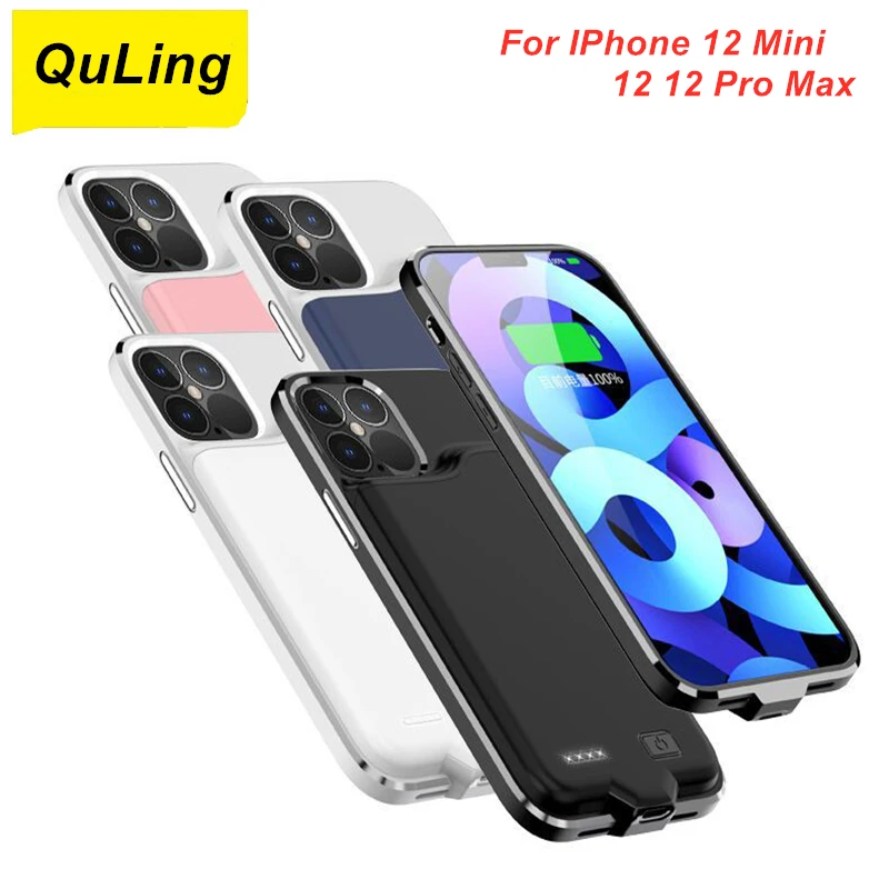 

QuLing 2021 Новинка для IPhone 12 Mini 12 12 Pro Max чехол для аккумулятора зарядное устройство чехол