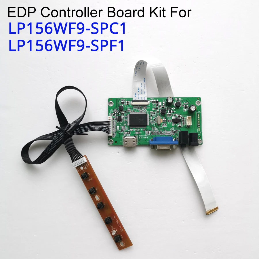 Для LP156WF9-SPC1 LP156WF9-SPF1 HDMI+ VGA дисплей Контроллер плата привода 15," ноутбук ПК Панель WLED EDP 30Pin 1920*1080 DIY kit