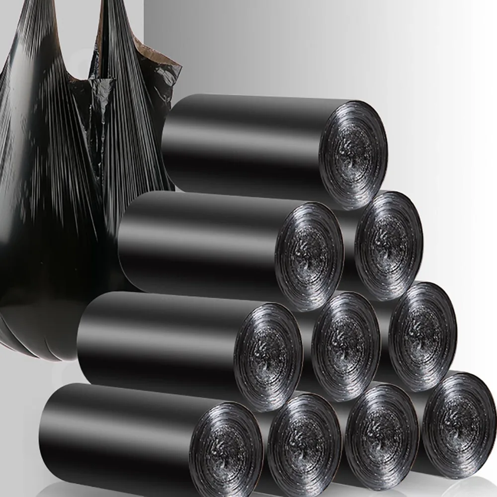 100 шт большие мешки для мусора черный утолщенный одноразовый мешок для отходов окружающей среды мешки для мусора 43x63 см