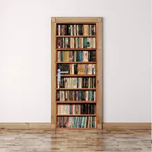 MT001 книжная полка книжный шкаф 3D наклейки на дверь съемные водонепроницаемые самоклеющиеся наклейки на стену спальня гостиная DIY обои
