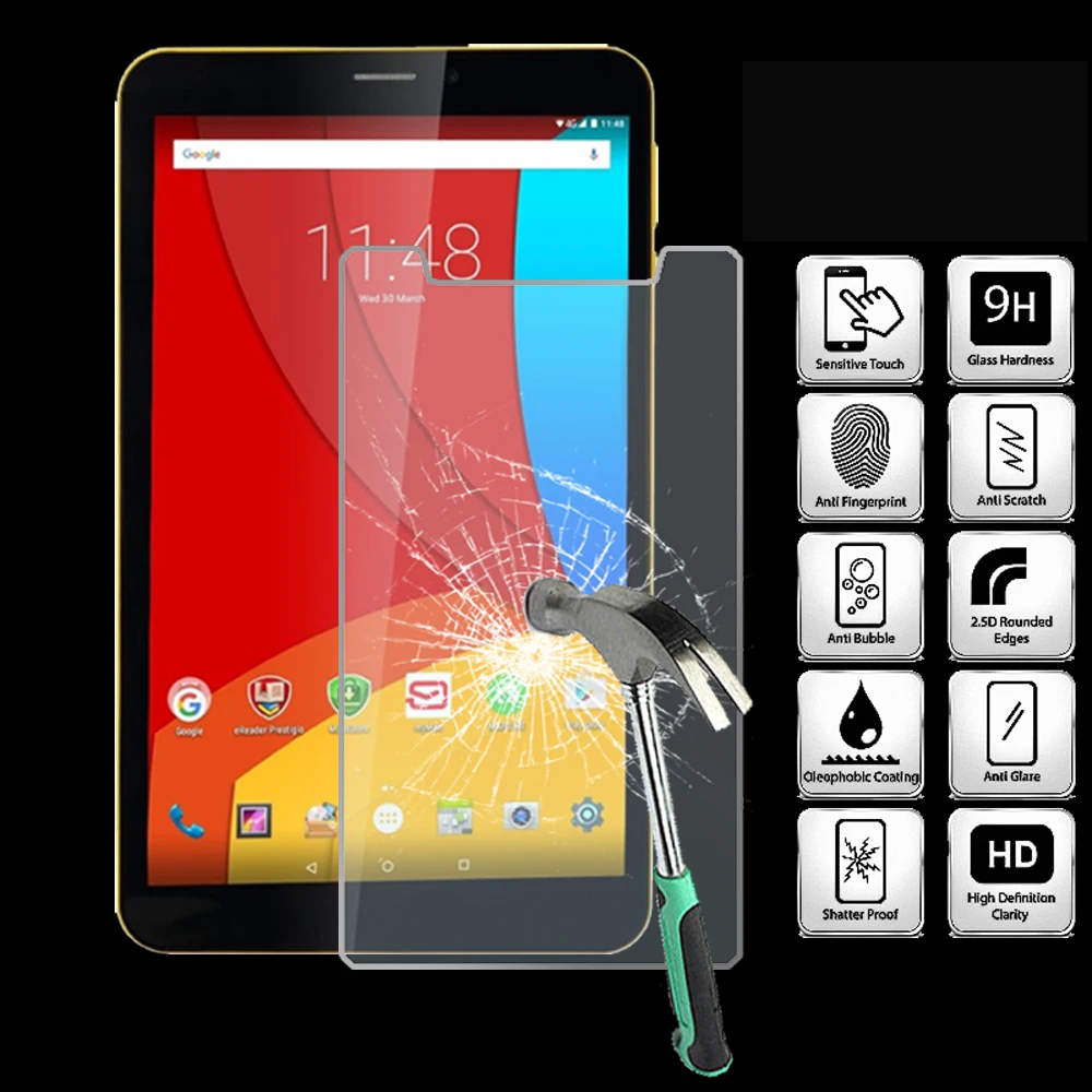 

For Prestigio MultiPad Wize 3508 4G 8"- 9H Tablet Tempered Glass Screen Protector Cover Explosion-Proof High Quality Screen Film