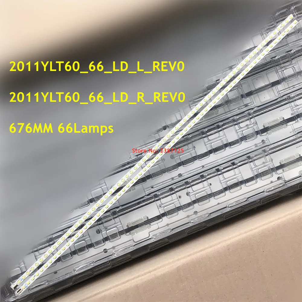 

4PCS 676MM LED Backlight Strip 66Lamps SLED_2011YLT60_66LD_L/R 61.P4603G001 61.P4602G001 For KDL-60NX720