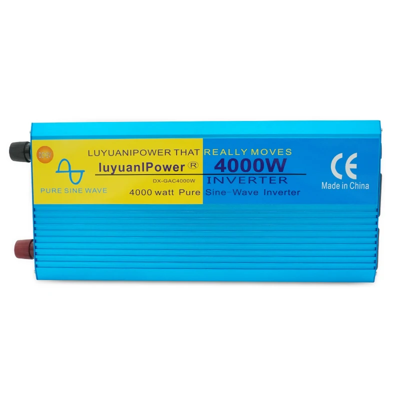 4000 Вт Чистая синусоида мощность Инвертор DC12V/24 В к AC110V/220 В напряжение решетки Кемпинг конвертер лодки с 2 AC OUT ЖК-дисплей