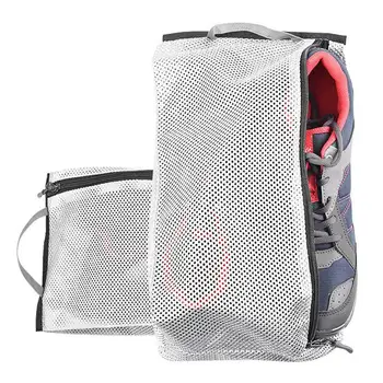 

5 Pcs Zipper Storage Bag Portable Organizer Breathable Mesh for Travel Shoes TB Sale
