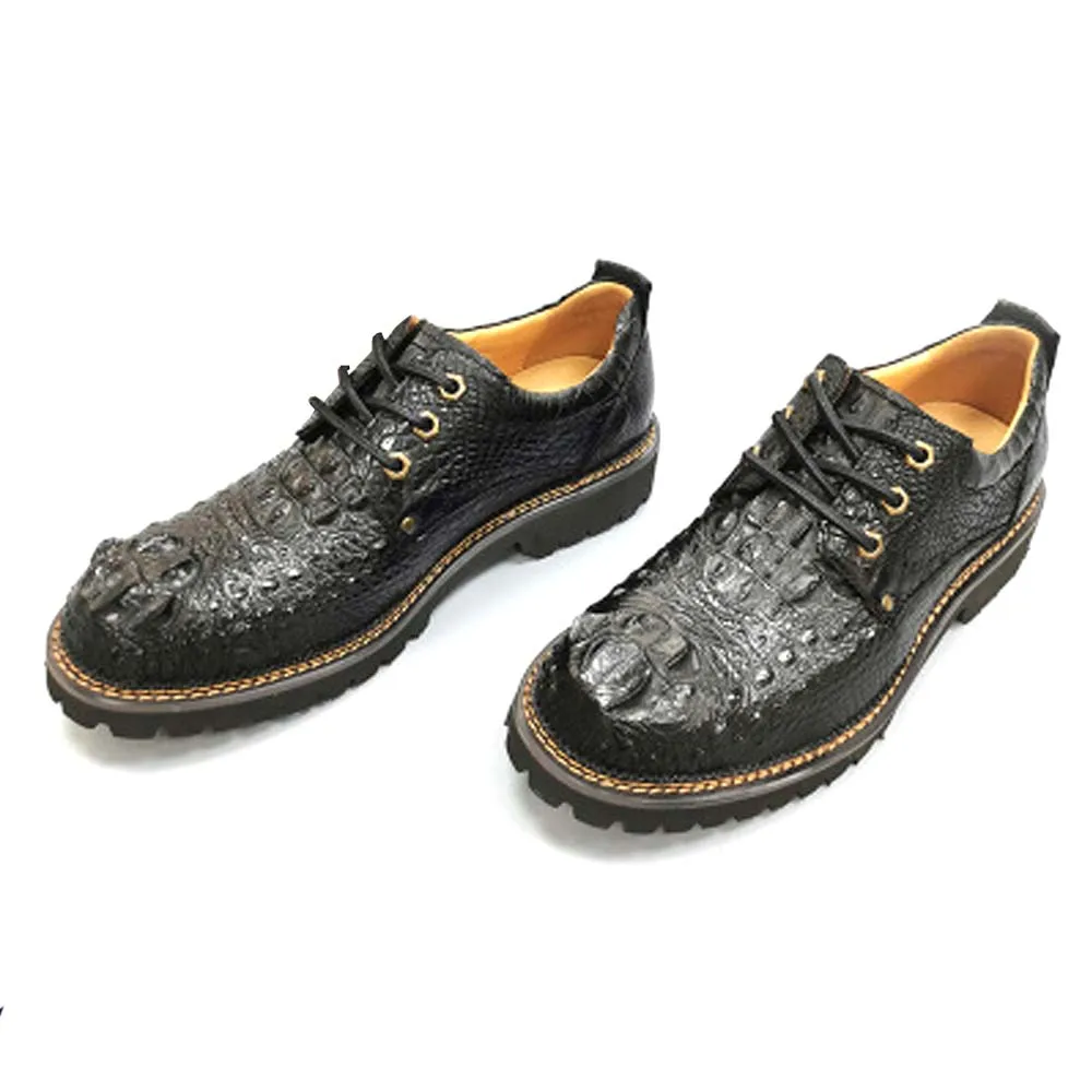 

huilong crocodile Casual shoes male shoes Low heels fashion trend true Crocodile bone skin Tooling shoes men shoes