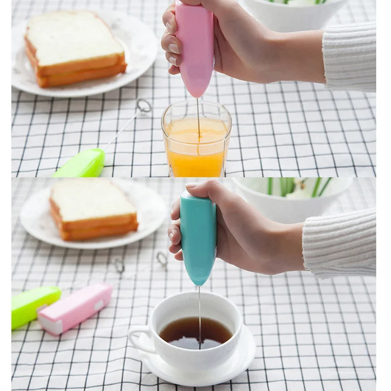 

Electric Whisk Mixer Frother Foamer tool Battery Operated Kitchen Egg Beater Stirrer Handheld Stainless Steel Coffee Milk Drink