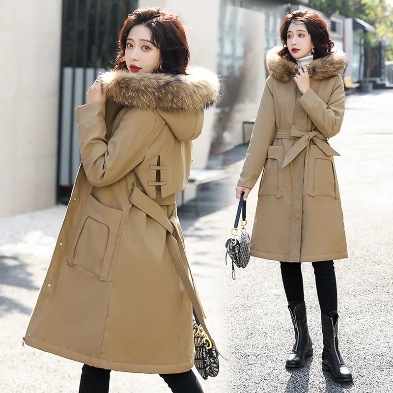 

Cotton Overcoat Women's Mid-length Winter 2019 New Style Korean-style Loose Thick Pike down Jacket Cotton-padded Clothes Cotton-