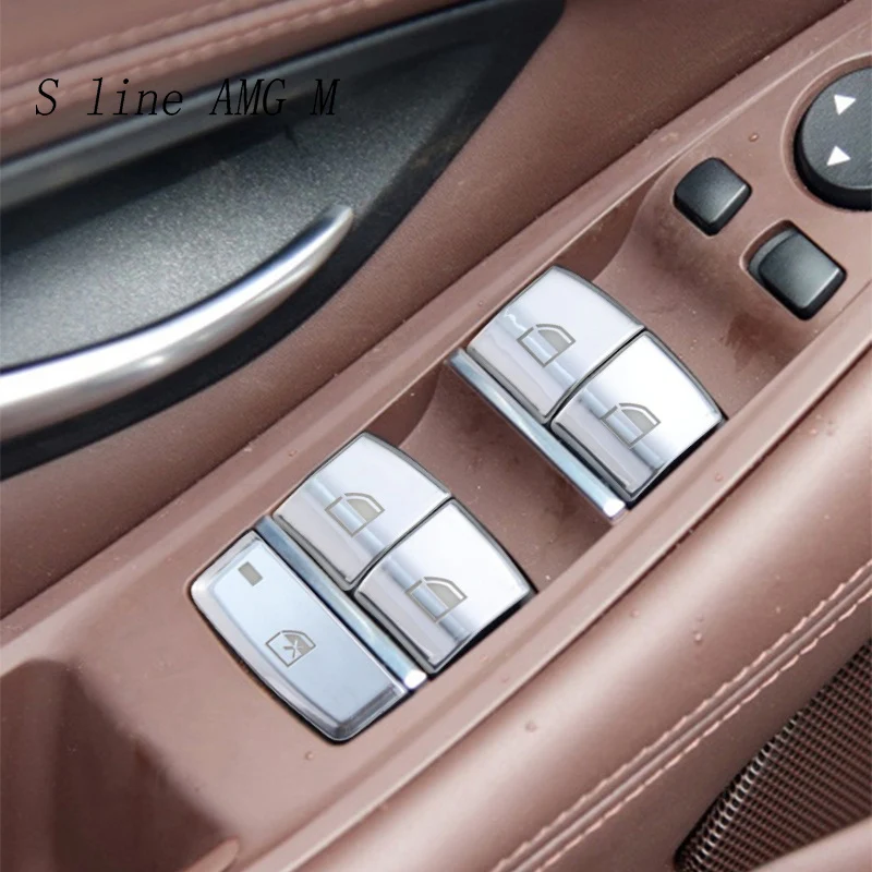 Стайлинг автомобиля стеклоподъемные кнопки крышка наклейки отделка для BMW X5M X6M X5