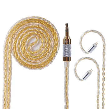 

Newest TRN Copper And Silver Mixed Updated Cable 2.5/3.5mm Balanced Cable With MMCX/2pin Connector For TRN v80 v20 v10