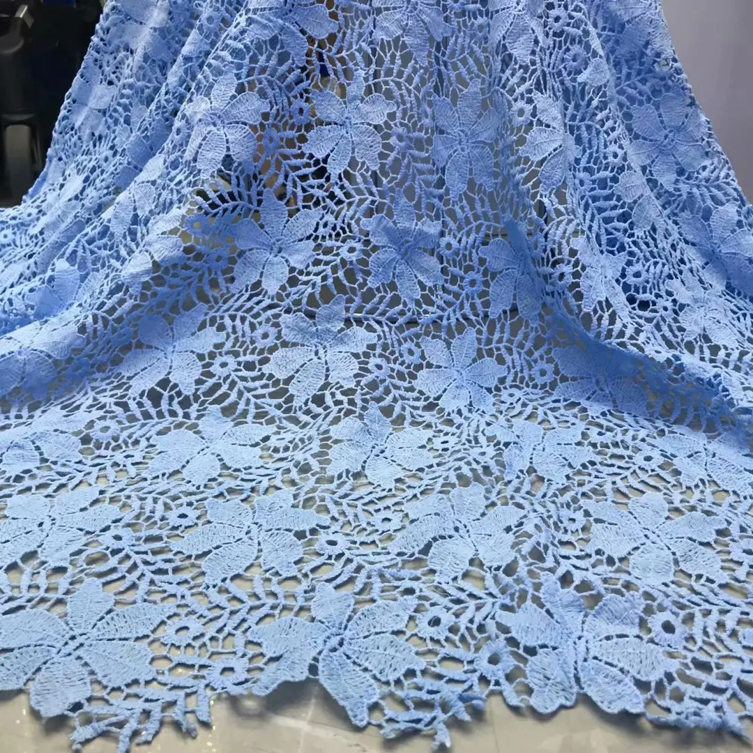 

New Arrival African Guipure Lace Water-soluble Chemical Lace Fabric 2021 High Quality African Main Line Lace Wedding J4336