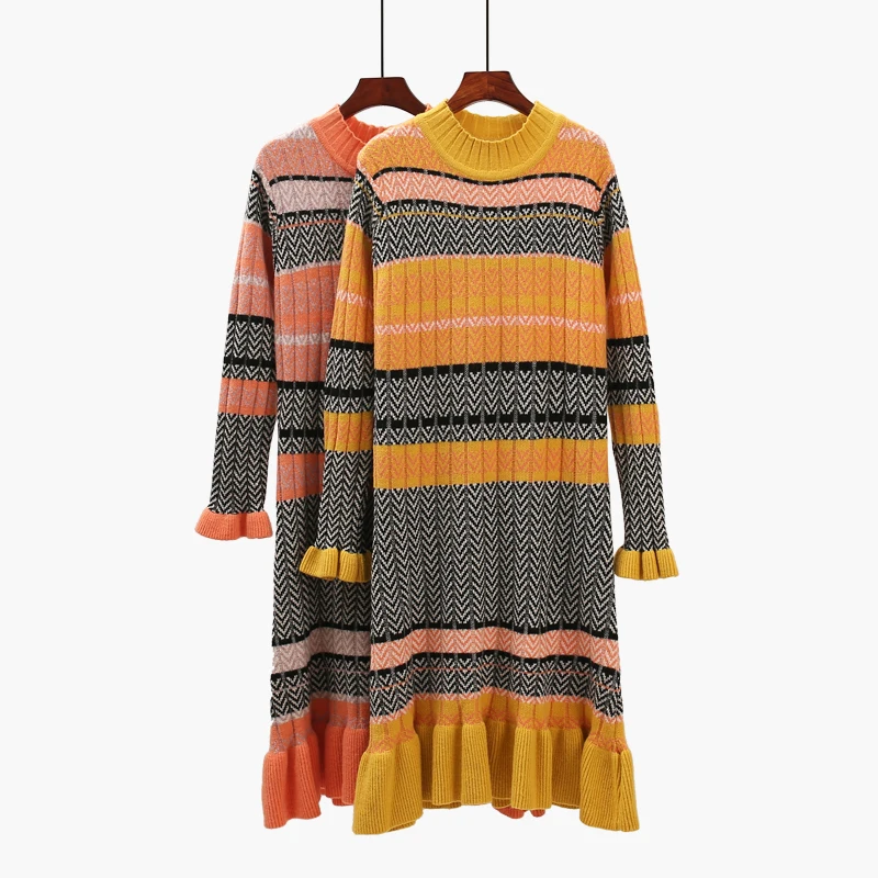 SuperAen Sweater Female Autumn and Winter New Fashion Pullovers Sweaters Women Ruffled Long Sleeve Women Clothing