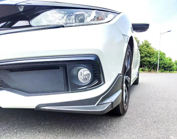 Для Honda civic передний бампер спойлер обмотка угол PP и углеродного волокна материал праймер цвет