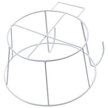 

LBER Metal Iron Flower Pot Hanging Balcony Garden Plant Planter Home Decor basket White