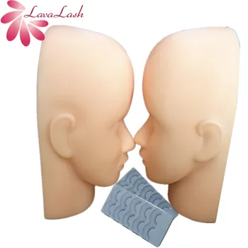 

Eye Facial Mannequin Head Flat Eye Facial Eyelash Extension Makeup Practice Cosmetic Model Professional Grafting Training Heads