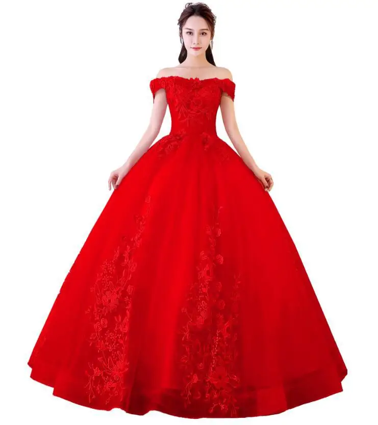 Красный Розовые бальные платья Милая Тюль с кружевным жемчугом Vestidos De 15 Anos сладкий 16 платья Бальные вниз платья выпускного вечера - Цвет: Красный