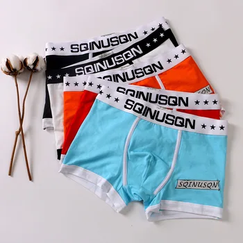 

4pcs/lot Men's underwear boxer cotton men's boxer shorts men's underwear U-shaped convex bag men's breathable underwear