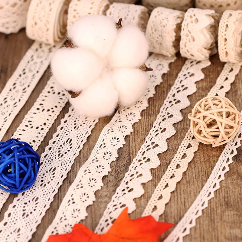 

(100 yards)Beige Embroidered Lace Crocheted Ribbons Fabric Trim DIY Apparel dress nigerian Sewing Handmade Craft Materials