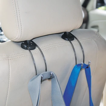 

Metal Multi-functional Car Seat Hook Auto Headrest Hanger Bag Holder Clips for Car Bag Purse Cloth Grocery Storage Auto Fastener
