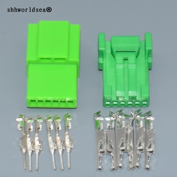 shhworldsea 6pin auto 1.2mm male female plastic housing plug wiring harness unsealed cable connector IL-AG5-6S-S3C1 | Автомобили и