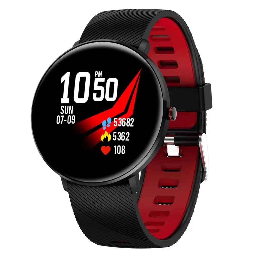 Black Red Strap 696 L10 Смарт-часы мужские IP68 Водонепроницаемые Смарт-часы ECG сердечного ритма кровяное давление фитнес-трекер Bluetooth Смарт-браслет - Цвет: Black Red Strap