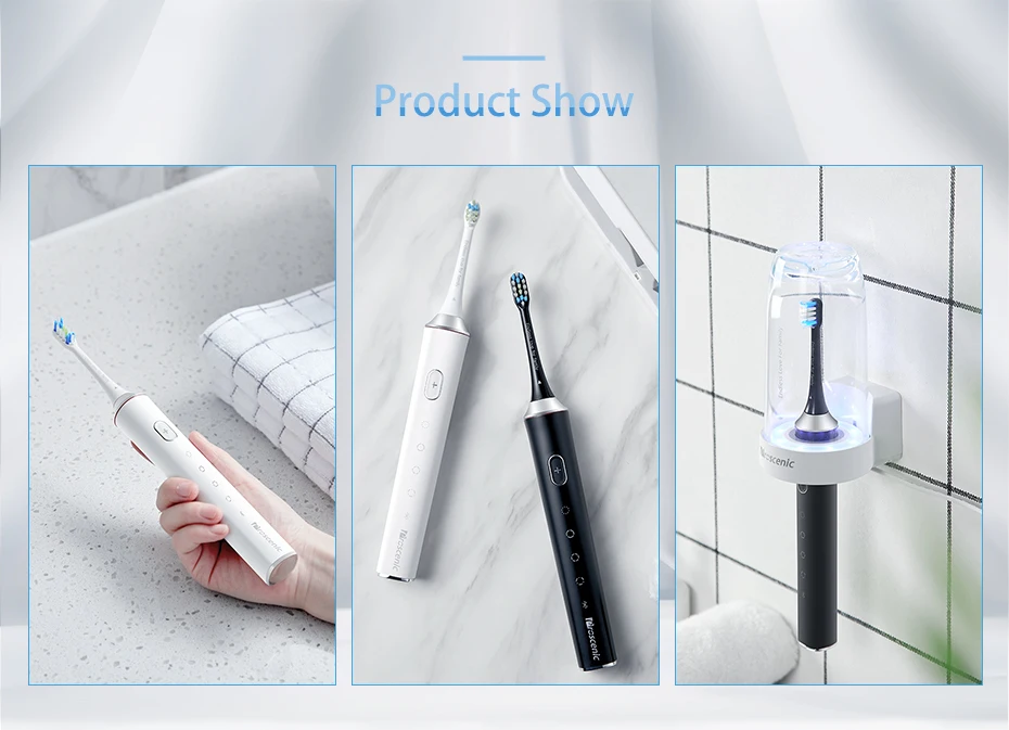 Electric Toothbrush Rechargeable Smart Bluetooth Brush Connectivity Waterproof Wireless Sonic Toothbrush Sanitizer