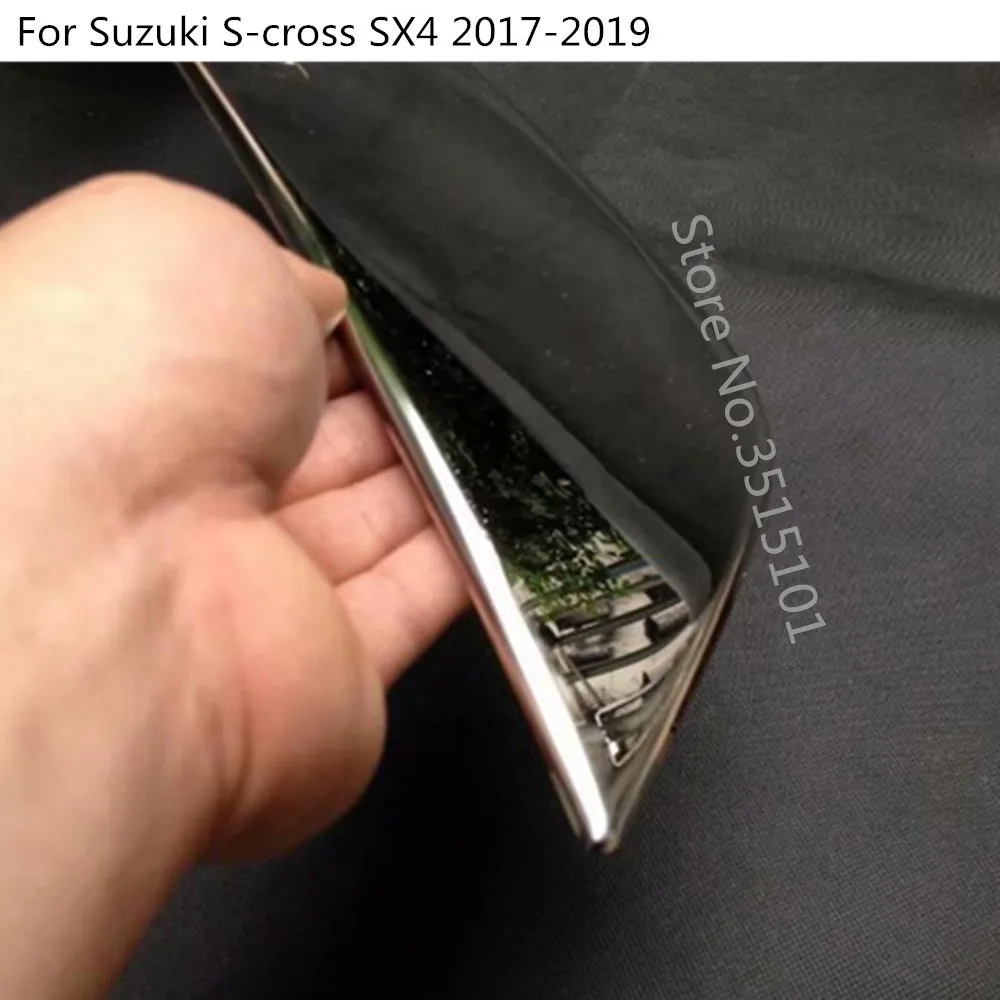 Для Suzuki S Cross SX4 2017 2018 2019 2020 задняя дверь из нержавеющей стали номерной знак бампер
