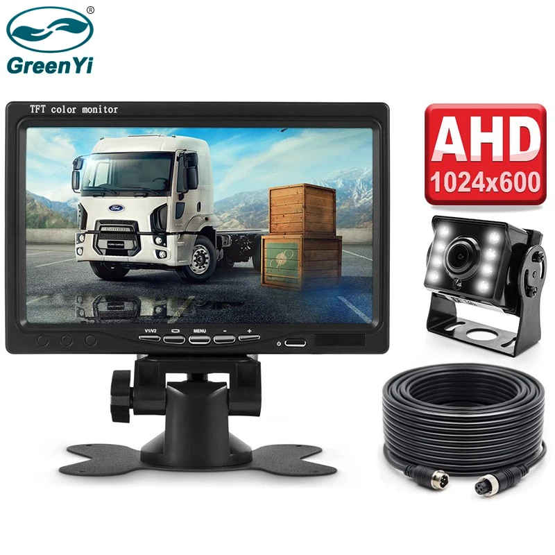 GreenYi tзапчасти для Камера Ночное видение Водонепроницаемый пояс 1024 * 600AHD 7 &quotЭкран