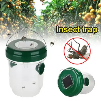 

Convenient Insect Trap LED Ultraviolet Solar Hanging Fly Trap Wasp Trap Catcher Green Outdoor Pest Garden Flies