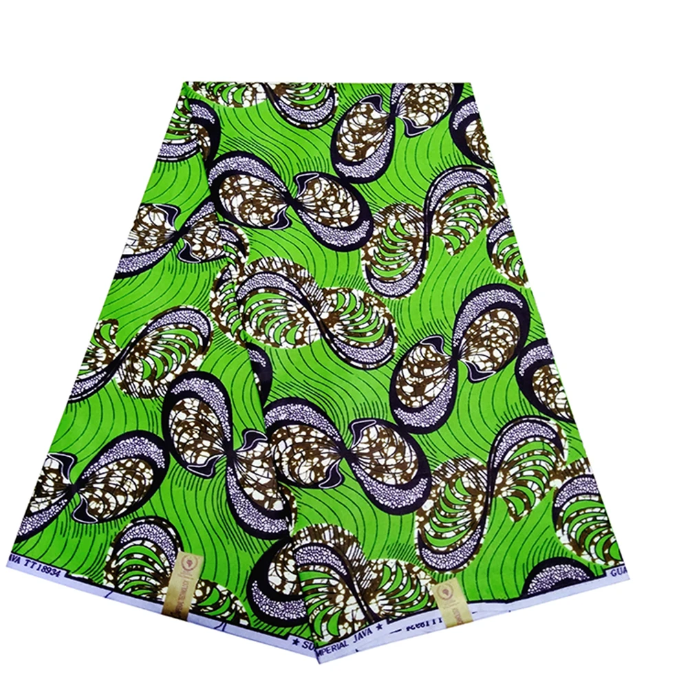 

African Fabric Veritable Dutch Wax Green African Print Fabric wax