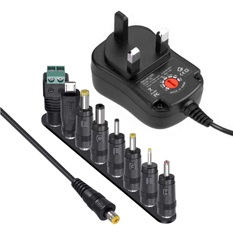 AC100 240V конвертер постоянного тока 3V 4 5 V 5V 6V 7 9V 12 1A Регулируемый адаптер питания