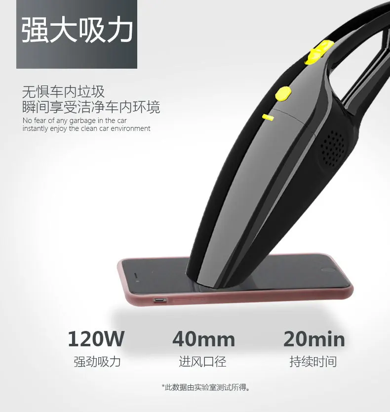 CZK-6617 che zhi классный очиститель автомобильный беспроводной usb зарядка влажный и сухой двойной назначения ручной пылесос